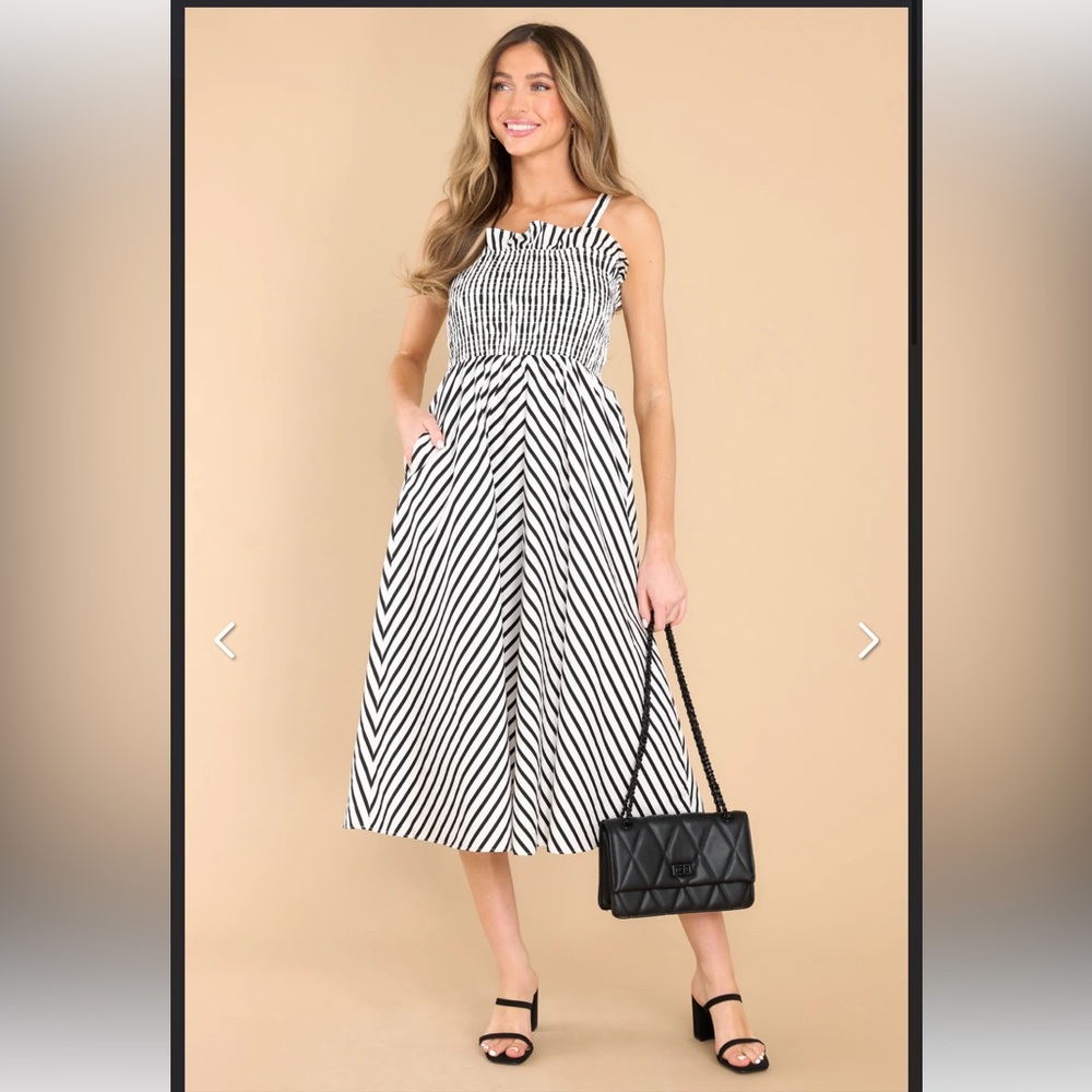 Stripe midi dress